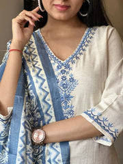 Premium Angrakha Style with Cotton Silk Dupatta Set - Tanvi Kurti