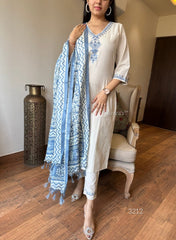 Premium Angrakha Style with Cotton Silk Dupatta Set - Tanvi Kurti
