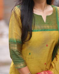 Women South Kanchi Cotton Dupatta set - Tanvi Kurti