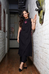 Black Elegance Co - Ord Set - Tanvi Kurti