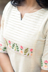 Classy Cotton Flex Off-White Kurta Set