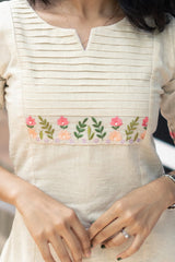 Classy Cotton Flex Off-White Kurta Set