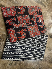 Black Premium Jaipuri Floral Fine Cotton Co-Ord Set