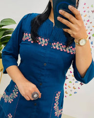 kurta set, embroidered kurta set, tanvi kurti