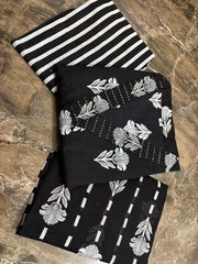 Midnight Breeze Cotton Kurta Set with Dupatta