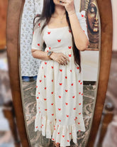 Stylish Red Butterfly Midi Dress