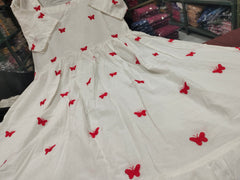 Stylish Red Butterfly Midi Dress