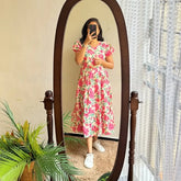 Beautiful Multi Color Cotton Midi Dress