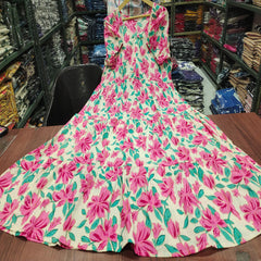 Beautiful Multi Color Cotton Midi Dress