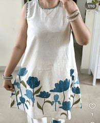 Summer Bloom Blue Printed Co-Ord Set