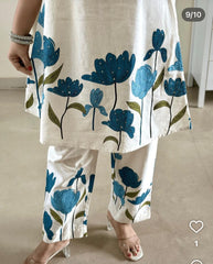 Summer Bloom Blue Printed Co-Ord Set