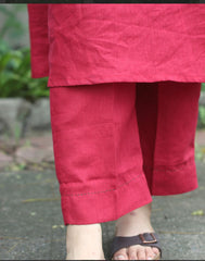 Classic Maroon Everyday Cotton Kurta Set