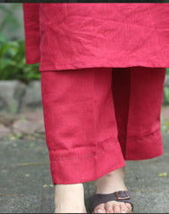 Tanvi Kurti Classic Maroon Everyday Cotton Kurta Set - Tanvi Kurti