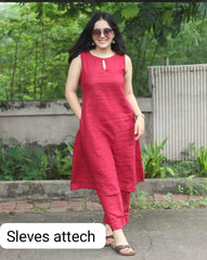 Classic Maroon Everyday Cotton Kurta Set