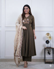 Tanvi Kurti Anarkali Style Dupatta Set - Tanvi Kurti