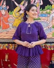 Tanvi Kurti Premium Fine cotton Co - ord set - Tanvi Kurti