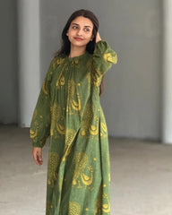 Tanvi Kurti Pure Cotton discharge print kaftan style Kurta Set - Tanvi Kurti