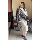 Tanvi Kurti Minimal Ivory Festive Dupatta Set - Tanvi Kurti