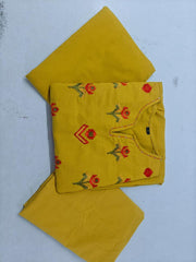 Tanvi Kurti Mustard Embroidered Dupatta Set - Tanvi Kurti