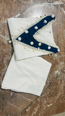 Tanvi Kurti Ivory Blue Embroidered Kurta Set
