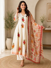 Floral Elegance Premium Cotton 3-Piece Suit Set