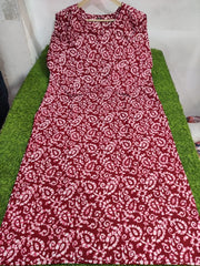 Women Cotton Red Dupatta Set - Tanvi Kurti