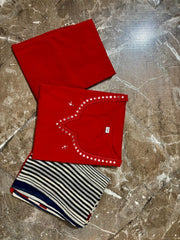 Tanvi Kurti Red Cotton Printed Dupatta Set - Tanvi Kurti