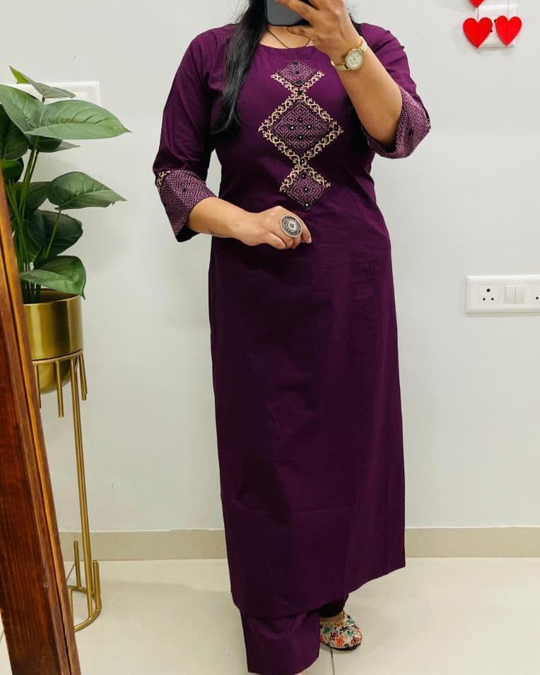 Tanvi Kurti Aline kurti pattern paired with Ankle length Pant Kurta Set - Tanvi Kurti
