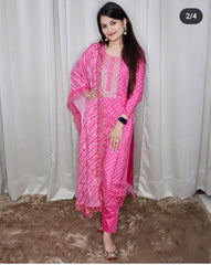 Premium Pink kurta set with Dupptta