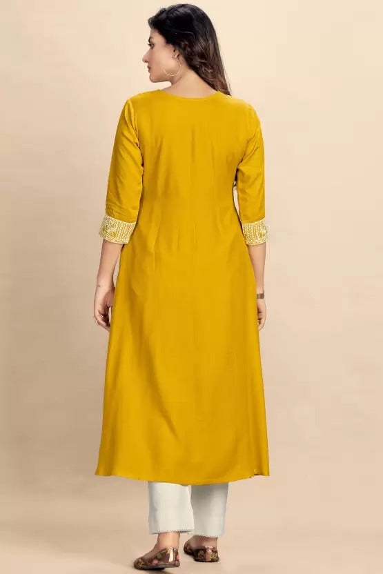 Premium Yellow Cotton Kurta Set