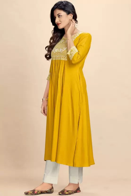 Premium Yellow Cotton Kurta Set