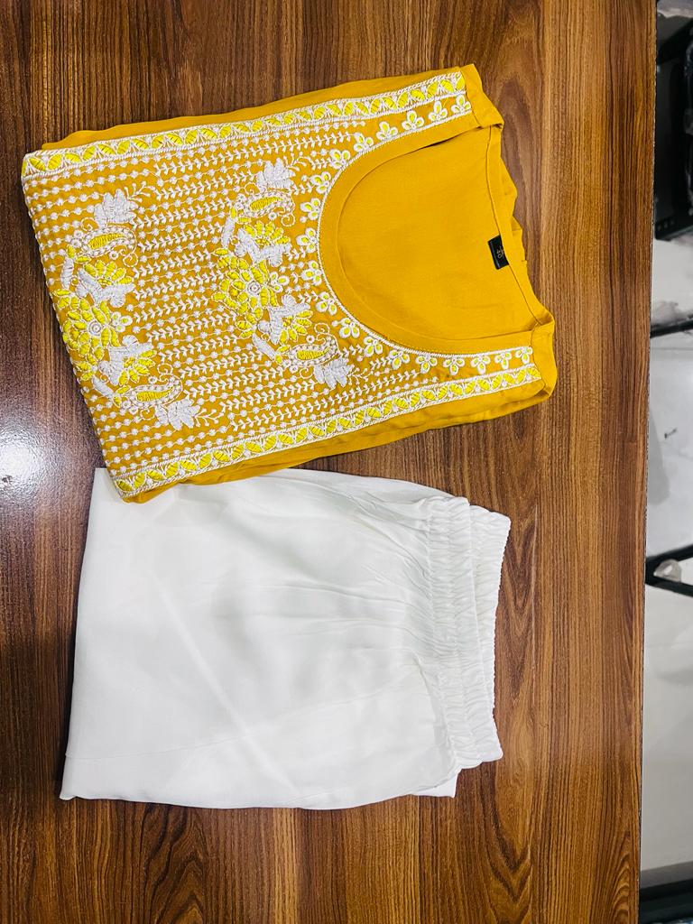 Premium Yellow Cotton Kurta Set