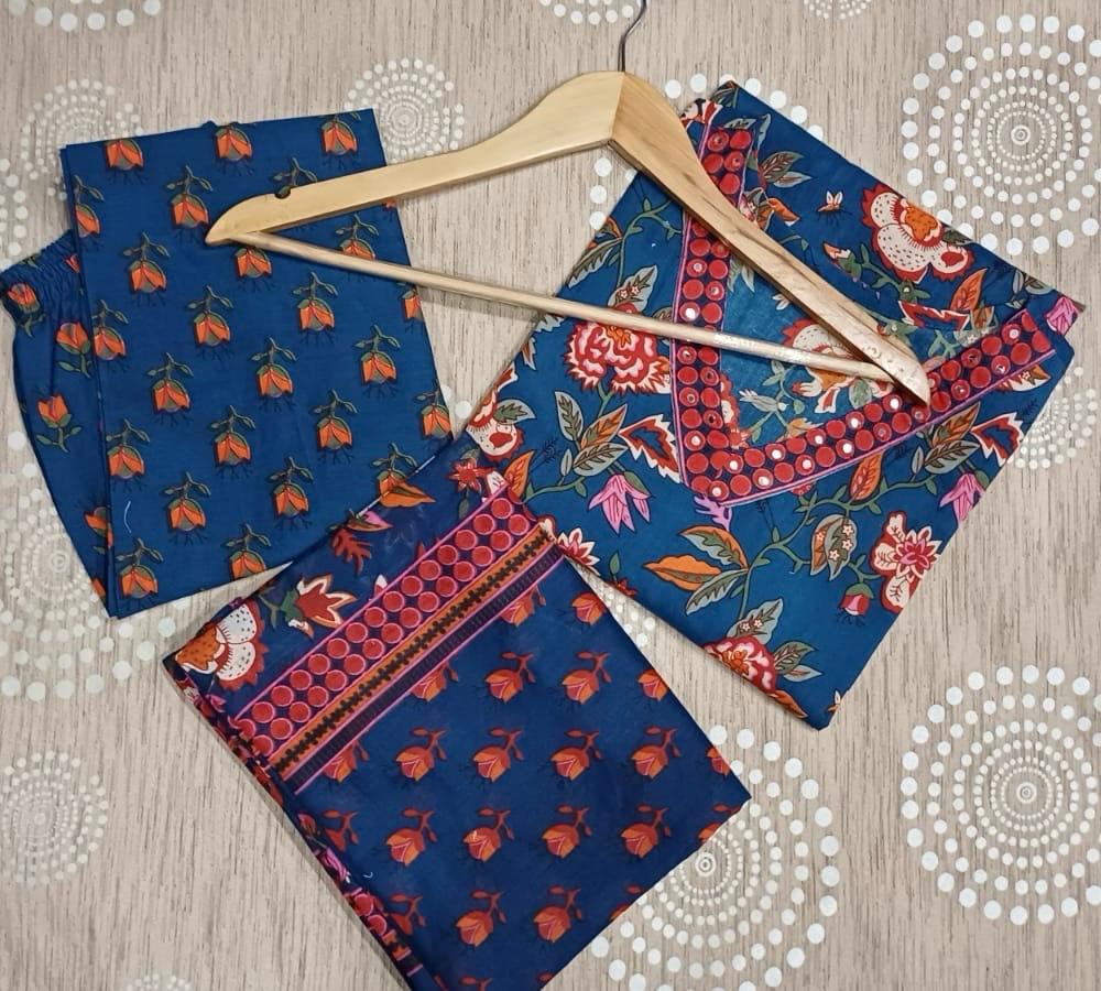 Floral Print Dupatta Pent Set