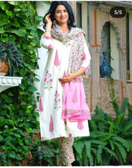 Comfy Cotton Printed Dupatta Pant Set