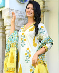 Comfy Cotton Printed Dupatta Pant Set