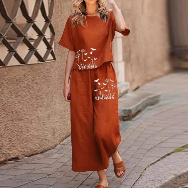 Premium Cotton Orange Co-ord Set