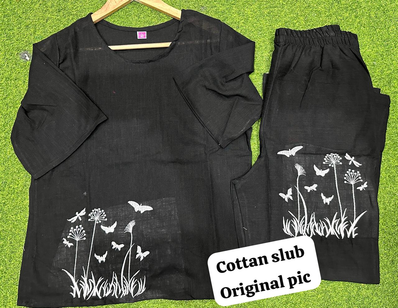 Premium Cotton Black Co-Ord Set