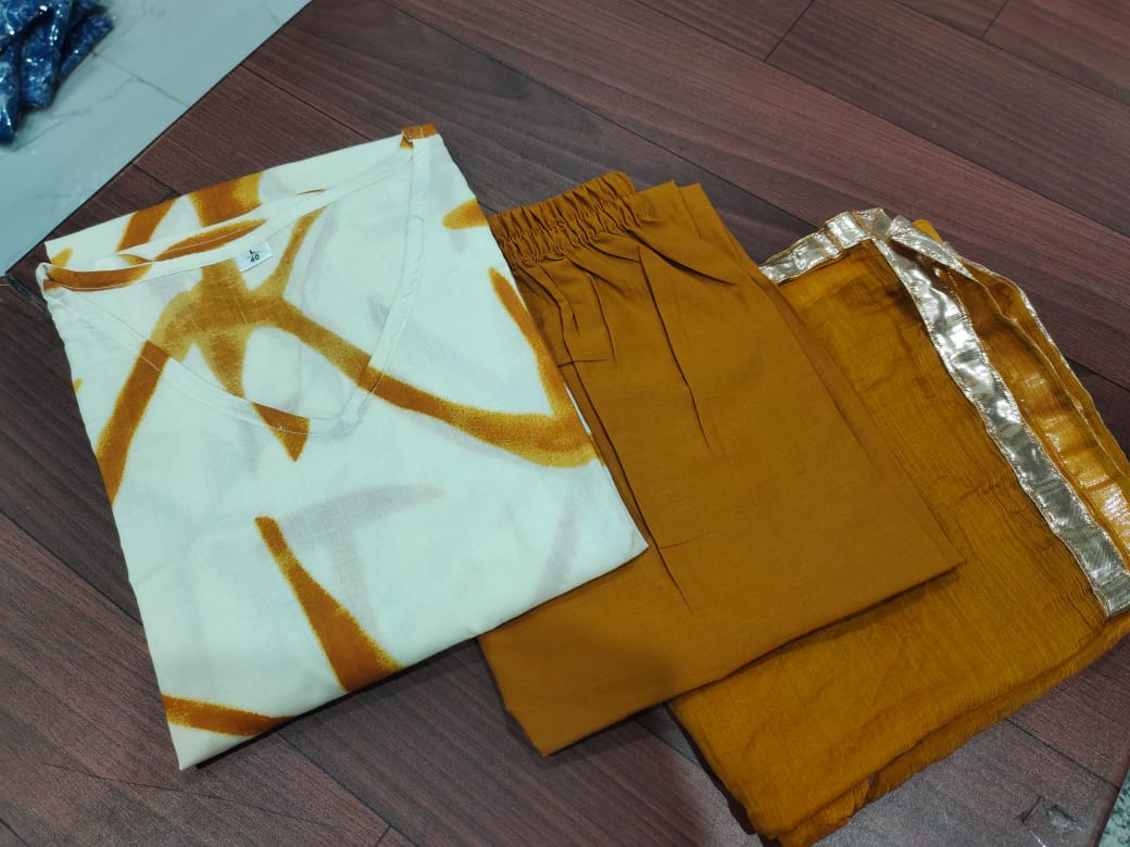 Classic Cotton Kurta with Dupatta Set