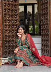 New Anarkali Kurta Set with New Style Pattern and Dupatta Set