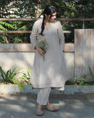 Classic Gray Everyday Cotton Kurta Set