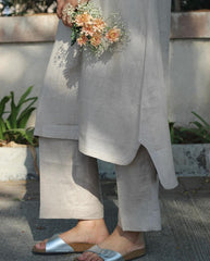 Classic Gray Everyday Cotton Kurta Set