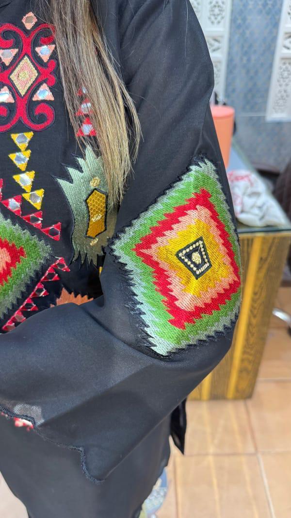 Tanvi Kurti Black Embroidered Ethnic Co - ord Set - Tanvi Kurti