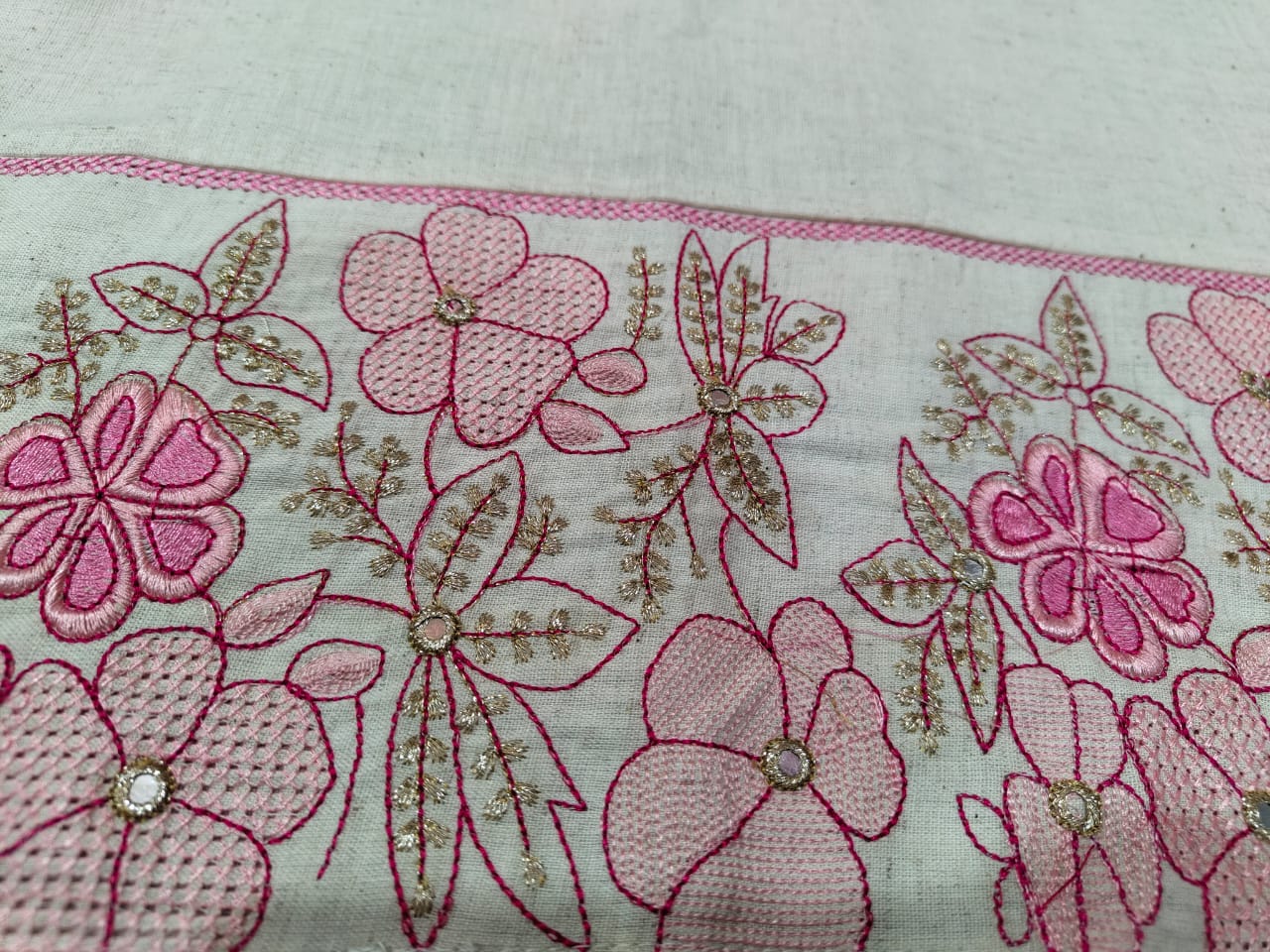 Tanvi Kurti Blush Pink Floral Cotton Dupatta Set - Tanvi Kurti