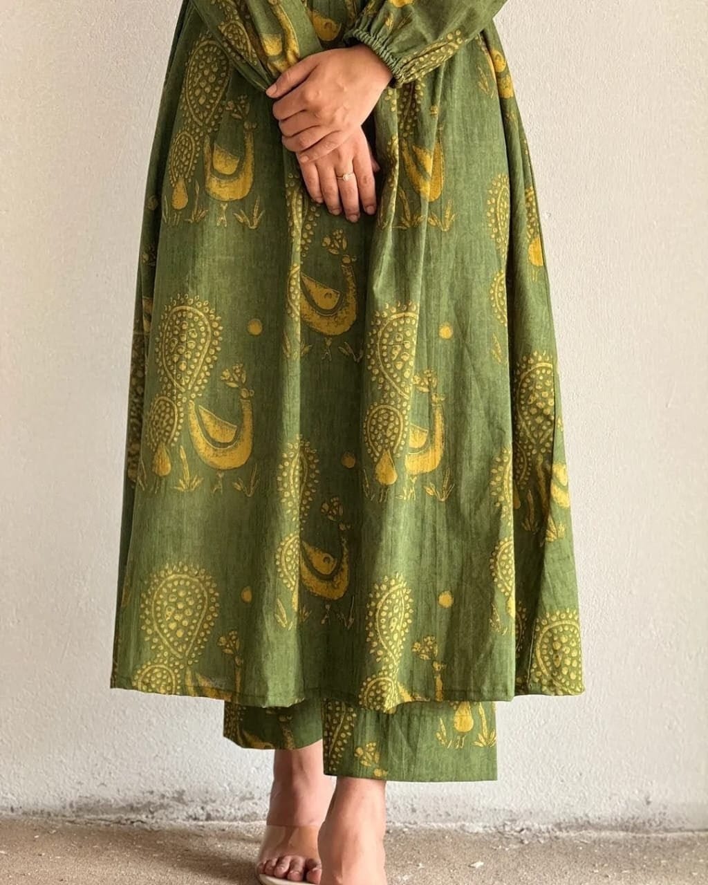 Tanvi Kurti Pure Cotton discharge print kaftan style Kurta Set - Tanvi Kurti