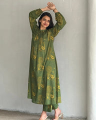 Tanvi Kurti Pure Cotton discharge print kaftan style Kurta Set - Tanvi Kurti