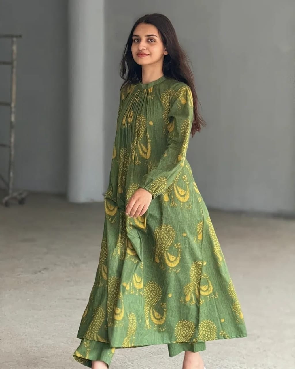 Tanvi Kurti Pure Cotton discharge print kaftan style Kurta Set - Tanvi Kurti