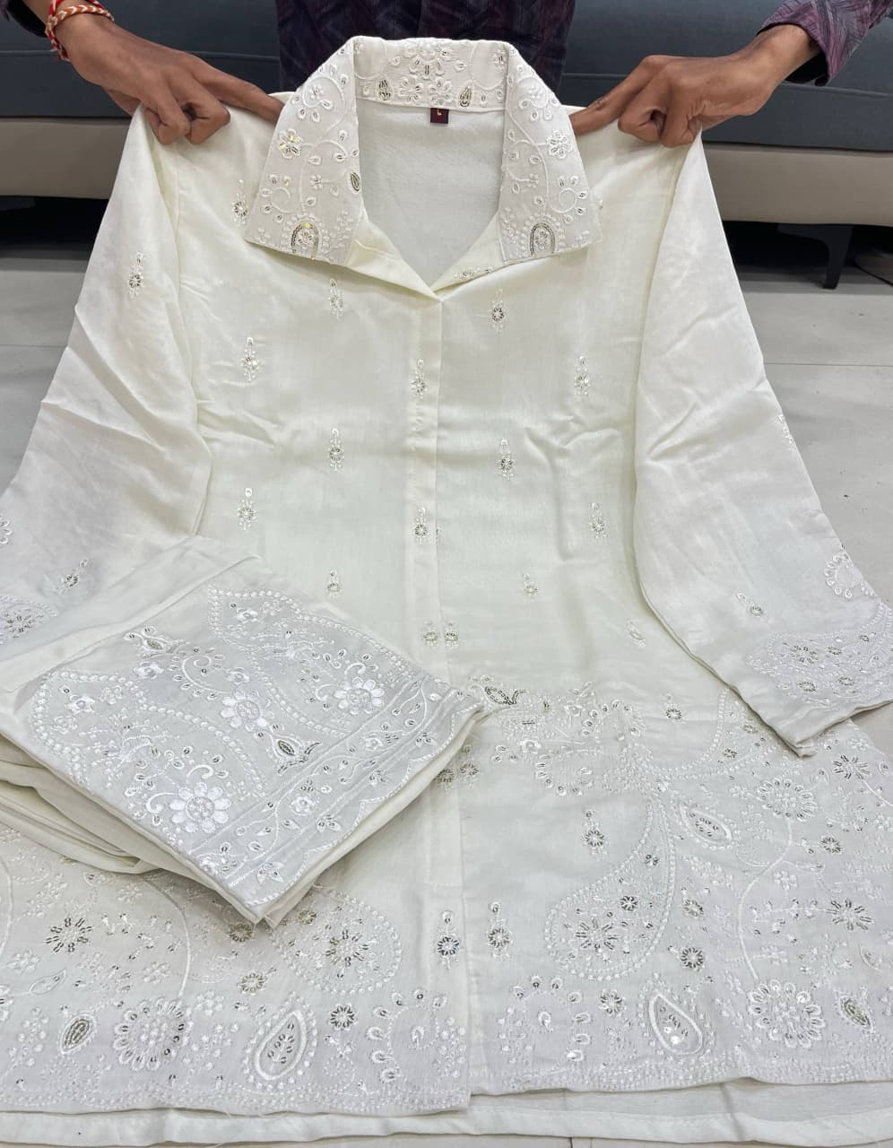 Tanvi Kurti Chanderi Silk CORD SET - Tanvi Kurti