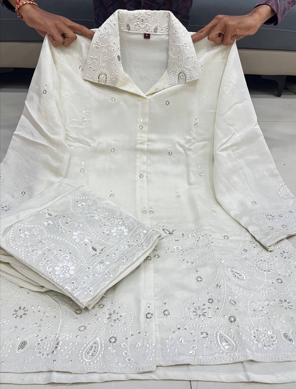 Tanvi Kurti Chanderi Silk CORD SET - Tanvi Kurti