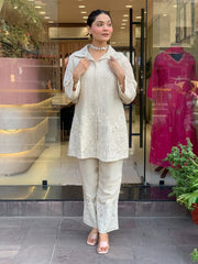 Tanvi Kurti Chanderi Silk CORD SET - Tanvi Kurti