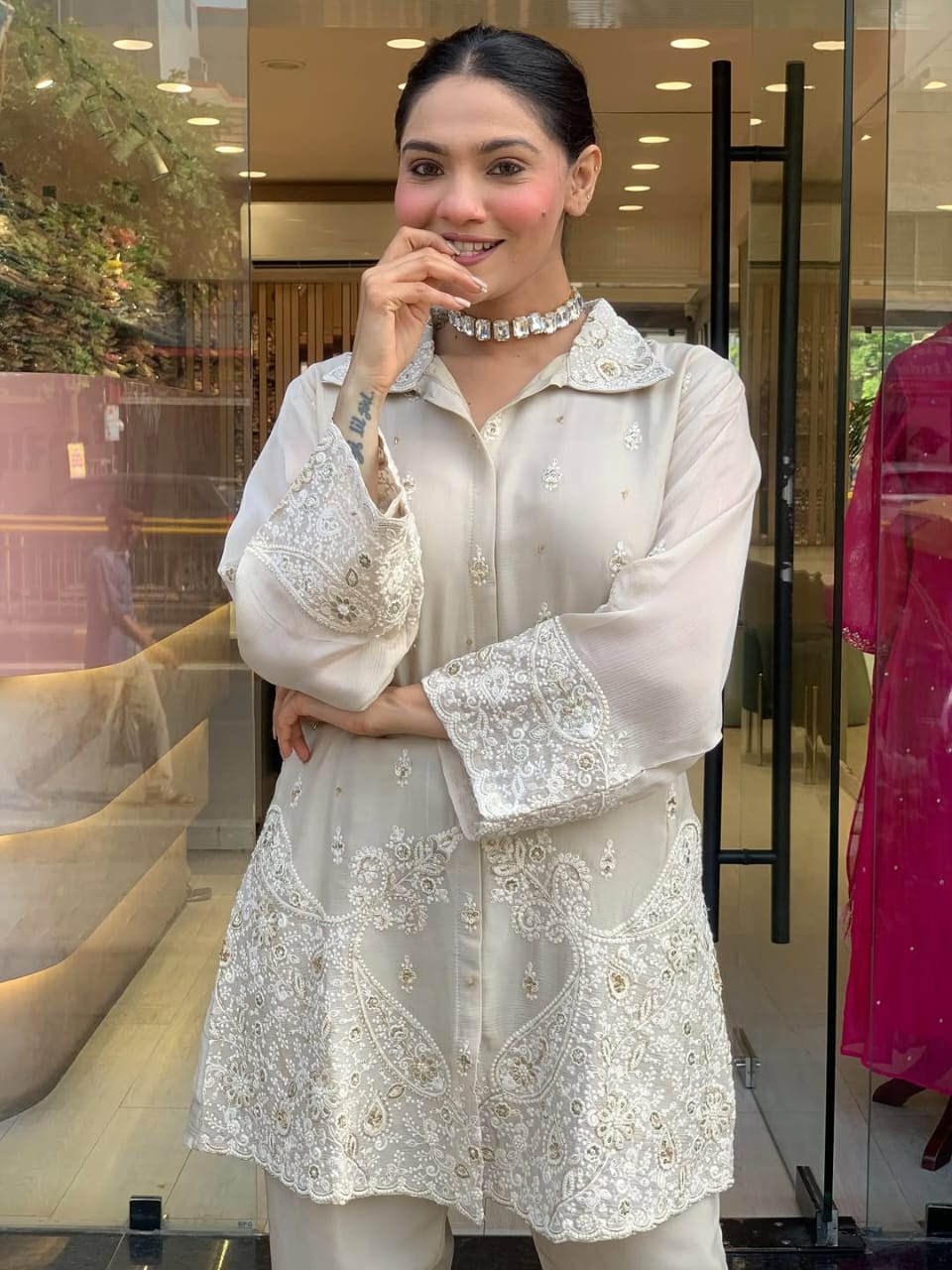 Tanvi Kurti Chanderi Silk CORD SET - Tanvi Kurti